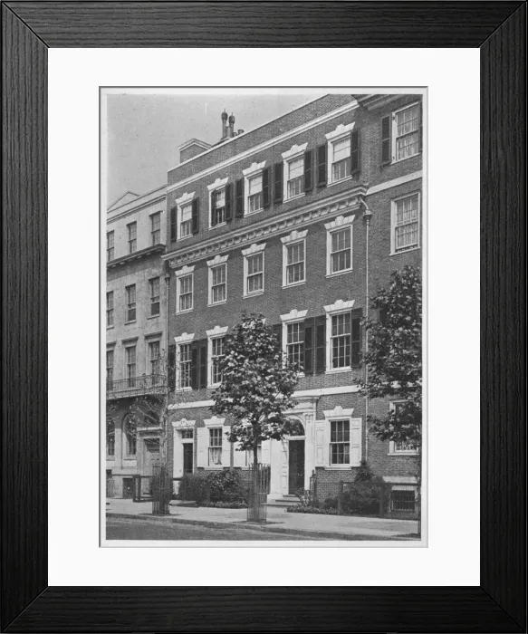 Framed Print : Entrance front, house of Miss Anne Morgan, Sutton Place, New York City, 1924
