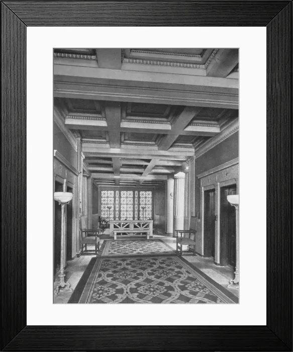Framed Print : Elevator lobby, first floor, the Fraternity Clubs Building, New York City, 1924 Framed Print : Elevator lobby, first floor, the Fraternity Clubs Building, New York City, 1924
