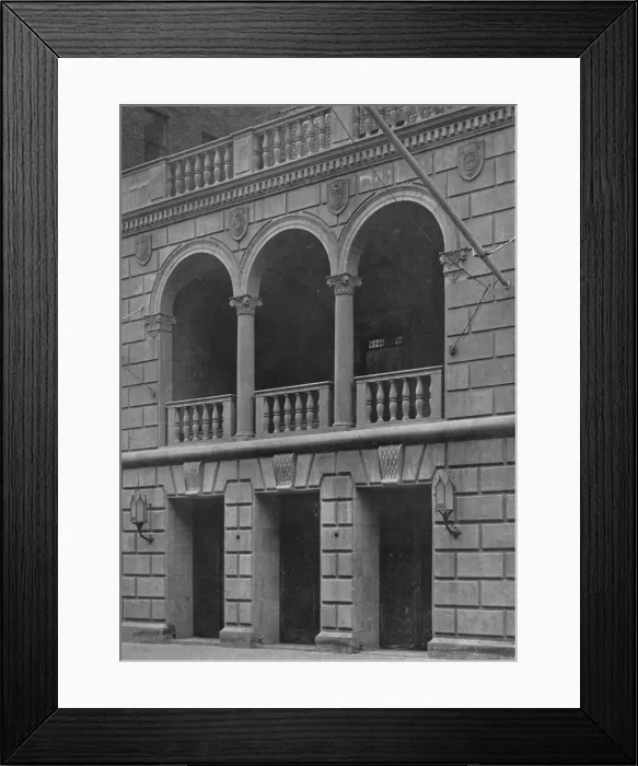 Framed Print : Main entrance of the Fraternity Clubs Building, New York City, 1924 Framed Print : Main entrance of the Fraternity Clubs Building, New York City, 1924