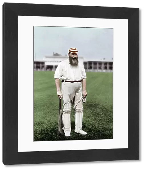 Dr WG Grace, English cricketer, playing for London County Cricket Club, c1899. Artist: WA Rouch