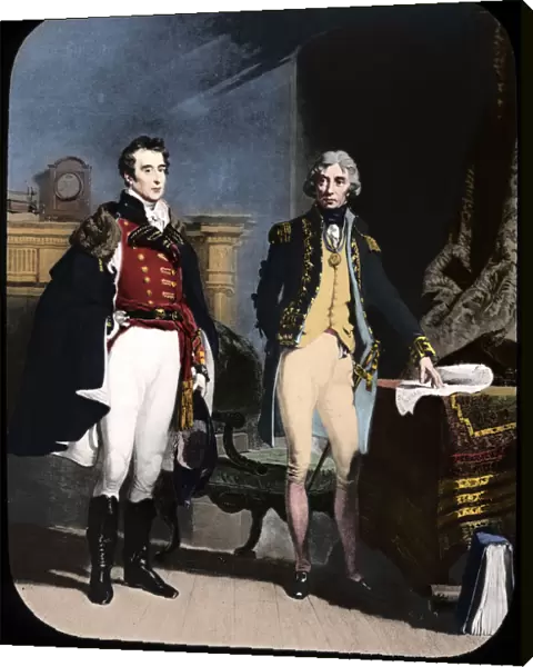 The Army and Navy, Wellington and Nelson, c1805. Artist: Newton & Co