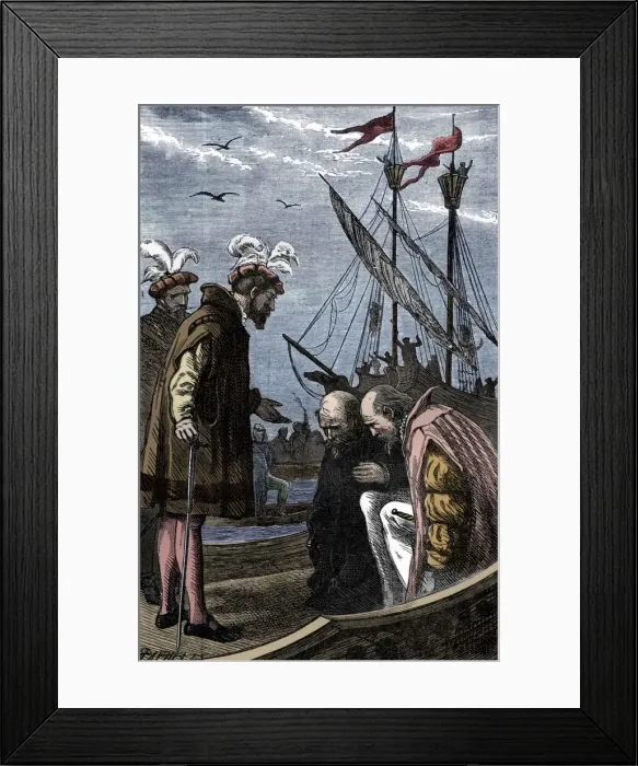 Framed Print : The King Visits Vasco da Gama, 1904 Framed Print : The King Visits Vasco da Gama, 1904