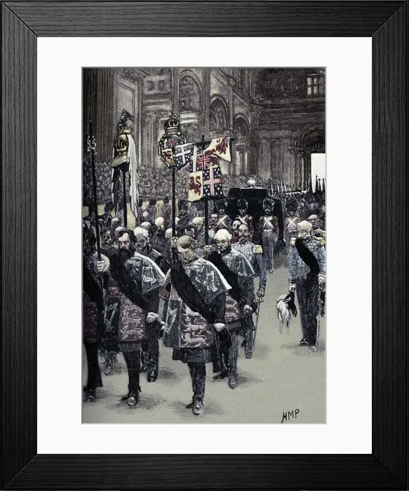 Framed Print : The Burial of Wellington, c1890. Artist: Henry Marriott Paget Framed Print : The Burial of Wellington, c1890. Artist: Henry Marriott Paget