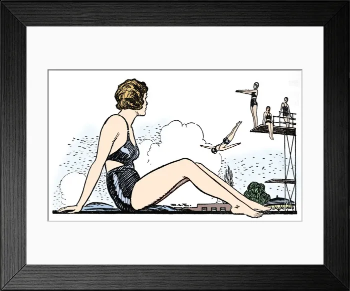 Framed Print : Learn to Swim, 1937 Framed Print : Learn to Swim, 1937