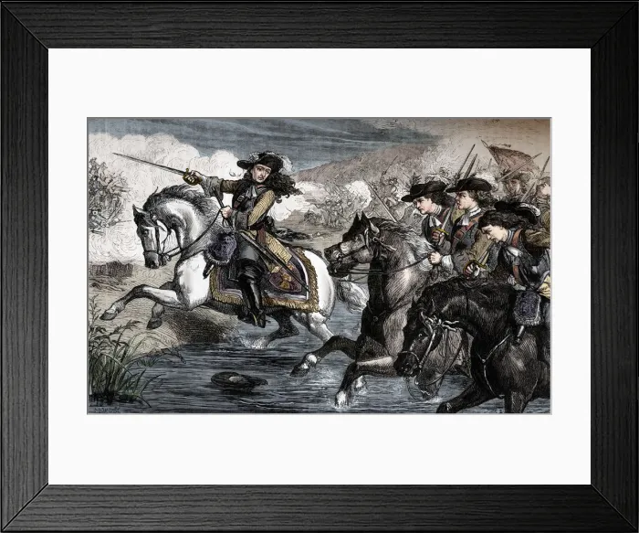 Framed Print : Willliam III. At the Boyne, 1690, (c1880) Framed Print : Willliam III. At the Boyne, 1690, (c1880)