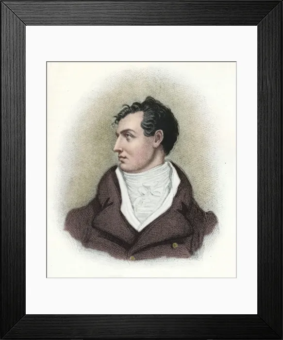 Framed Print : Byron, c1800, (1911). Artist: Richard Westall Framed Print : Byron, c1800, (1911). Artist: Richard Westall