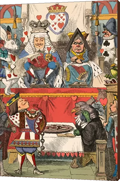 The King and Queen of Hearts in Court, 1889. Artist: John Tenniel