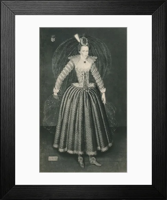 Framed Print : Lucy Harrington, Countess of Bedford, c16th century (1904). Artist: Marcus Gheeraerts, the Younger Framed Print : Lucy Harrington, Countess of Bedford, c16th century (1904). Artist: Marcus Gheeraerts, the Younger