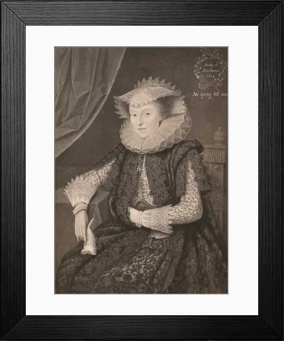 Framed Print : Mary Sidney, Countess of Pembroke, 1614, (1904). Artist: Marcus Gheeraerts, the Younger Framed Print : Mary Sidney, Countess of Pembroke, 1614, (1904). Artist: Marcus Gheeraerts, the Younger