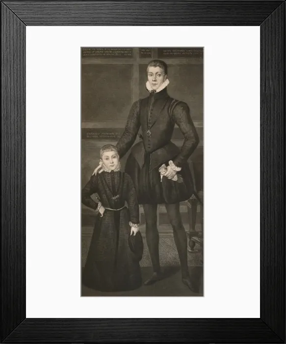 Framed Print : Henry Lord Darnley, and his Brother Charles, c16th century, (1904) Framed Print : Henry Lord Darnley, and his Brother Charles, c16th century, (1904)