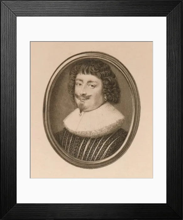 Framed Print : Henry Rich, Earl of Holland, c17th century, (1904). Artist: John Hoskins I Framed Print : Henry Rich, Earl of Holland, c17th century, (1904). Artist: John Hoskins I