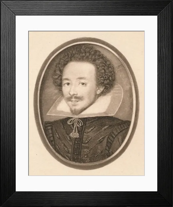 Framed Print : Lord Herbert of Cherbury, c17th century, (1904). Artist: Isaac Oliver I Framed Print : Lord Herbert of Cherbury, c17th century, (1904). Artist: Isaac Oliver I