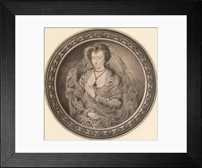 Framed Print : Lucy Harrington, Countess of Bedford, c1610, (1904). Artist: Isaac Oliver I Framed Print : Lucy Harrington, Countess of Bedford, c1610, (1904). Artist: Isaac Oliver I