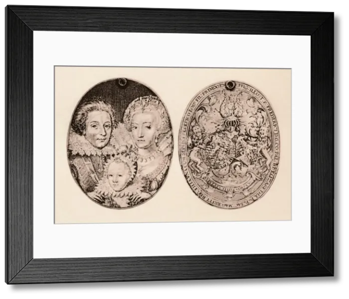 Framed Print : Frederick of Bohemia, Elizabeth Stuart, and their son, Frederick Henry, 1621, (1904). Artist: Daniel Mytens Framed Print : Frederick of Bohemia, Elizabeth Stuart, and their son, Frederick Henry, 1621, (1904). Artist: Daniel Mytens