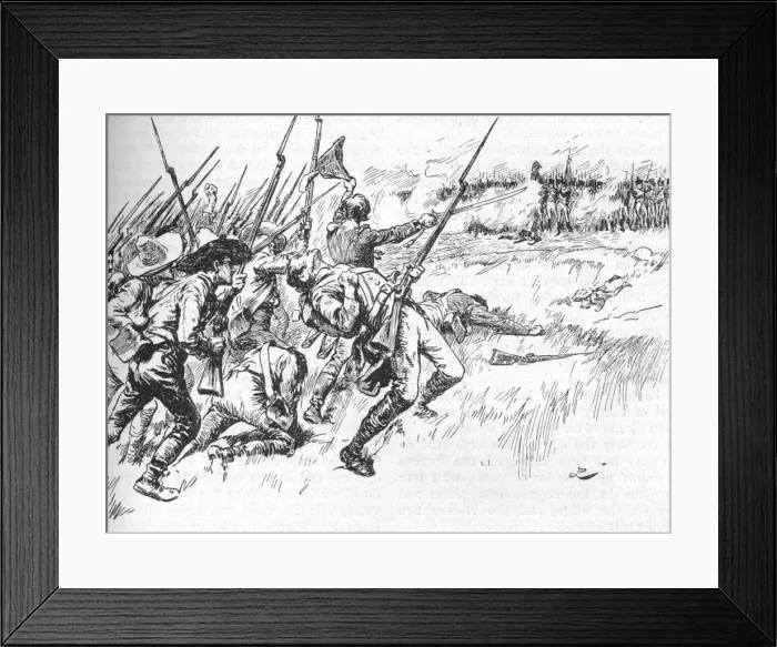 Framed Print : The Division Under Alvarado Was Crossing The Low Ground, 1902. Artist: GB Framed Print : The Division Under Alvarado Was Crossing The Low Ground, 1902. Artist: GB