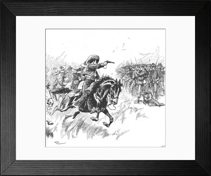 Framed Print : It Became Necessary To Make A Stand, 1902. Artist: GB Framed Print : It Became Necessary To Make A Stand, 1902. Artist: GB