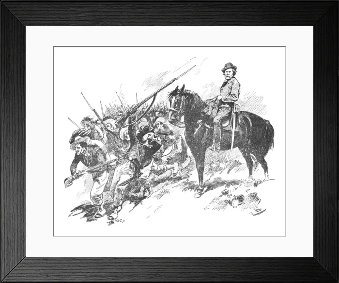 Framed Print : It Was At That Moment That Garibaldi Appeared, 1902. Artist: GB Framed Print : It Was At That Moment That Garibaldi Appeared, 1902. Artist: GB