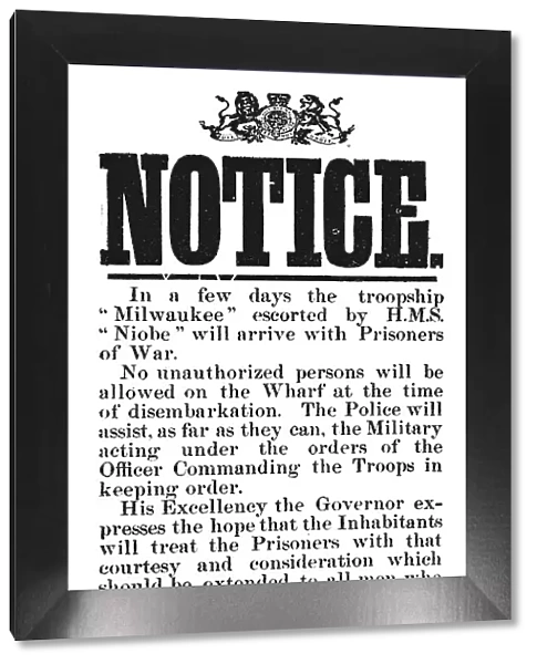 Notice from Robert R. Bruce: For Colonial Secretary, 1900