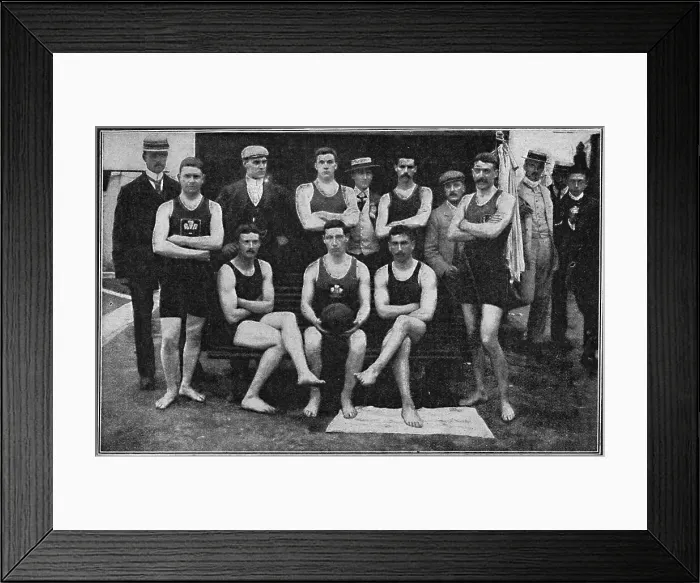 Framed Print : Water Polo: Ireland v. Wales - The Welsh Team - The Winners, 1900. Artist: FP D Arcy Framed Print : Water Polo: Ireland v. Wales - The Welsh Team - The Winners, 1900. Artist: FP D Arcy