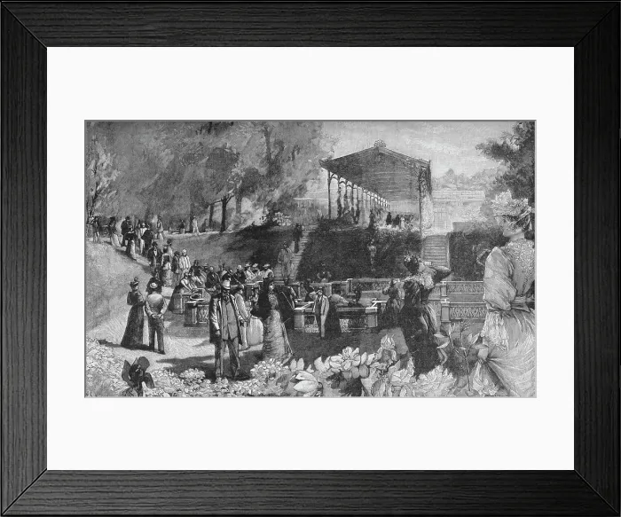 Framed Print : Drinking the Waters at Homburg, 1900 Framed Print : Drinking the Waters at Homburg, 1900