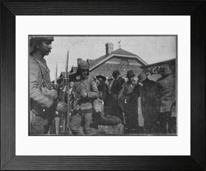Framed Print : Boer Prisoners at Vereeniging, 1900. Artist: Biograph Company Framed Print : Boer Prisoners at Vereeniging, 1900. Artist: Biograph Company