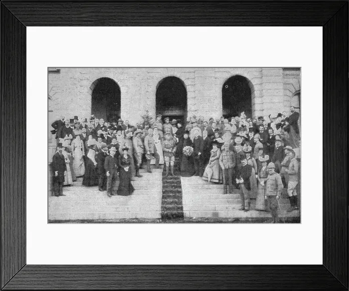 Framed Print : The opening of the Palace of Justice as a Hospital by Lord Roberts, 1900. Artist: Bowers Framed Print : The opening of the Palace of Justice as a Hospital by Lord Roberts, 1900. Artist: Bowers