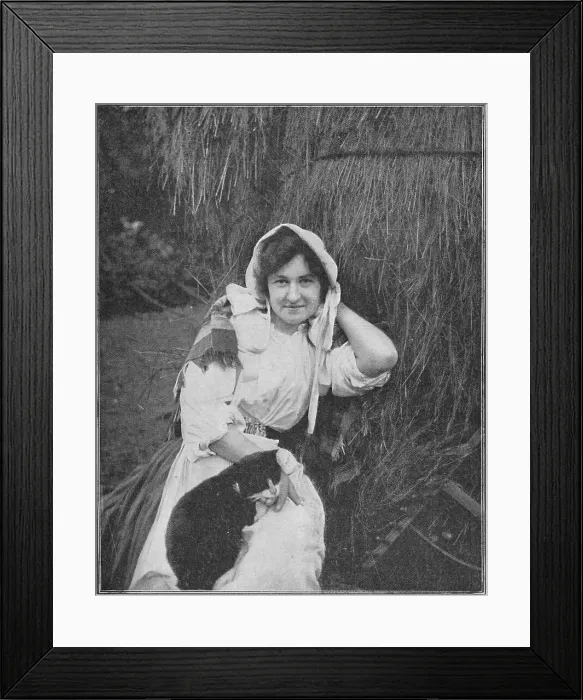 Framed Print : A Farm Lassie of Manxland, 1900 Framed Print : A Farm Lassie of Manxland, 1900