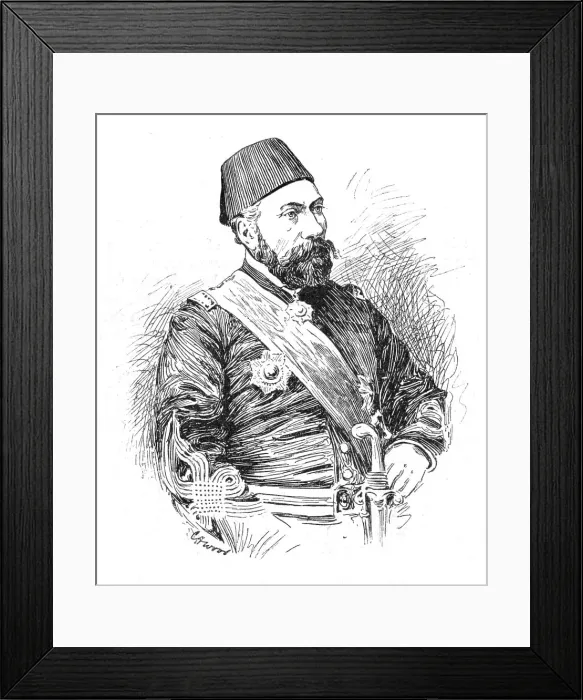 Framed Print : Osman Pasha, 1902. Artist: Charles Haigh Wood Framed Print : Osman Pasha, 1902. Artist: Charles Haigh Wood