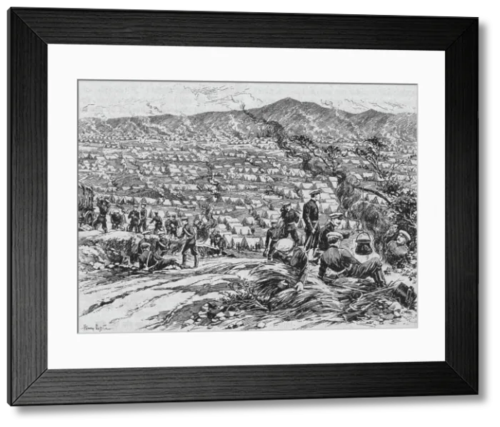 Framed Print : Russian Camp Outside Plevna, 1902. Artist: Henry Dustin Framed Print : Russian Camp Outside Plevna, 1902. Artist: Henry Dustin