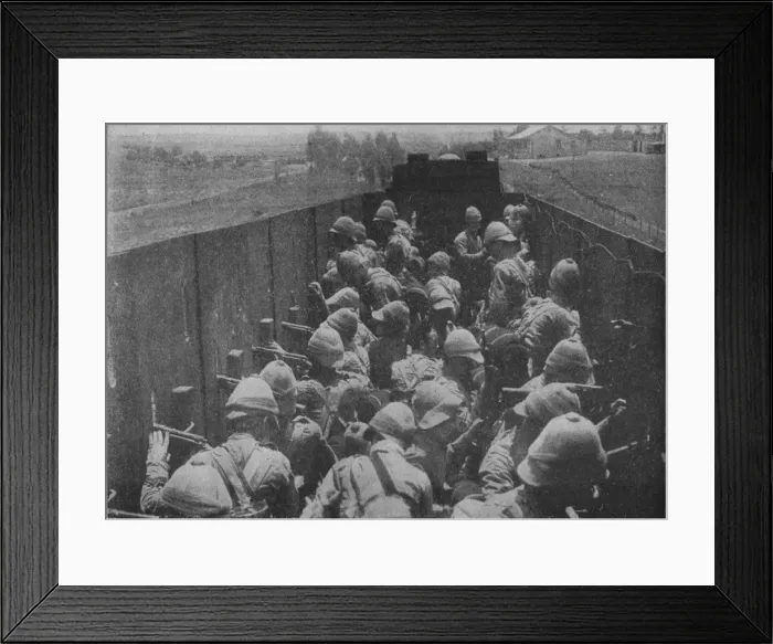 Framed Print : Firing from an Armoured Train, 1902 Framed Print : Firing from an Armoured Train, 1902