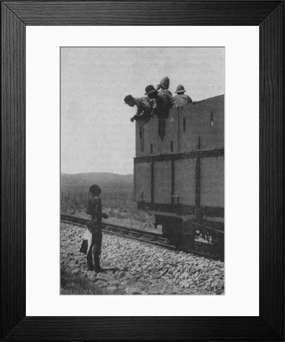 Framed Print : Questioning a Zulu to the Whereabouts of the Boers, 1902 Framed Print : Questioning a Zulu to the Whereabouts of the Boers, 1902