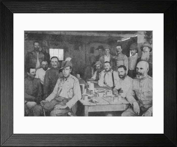 Framed Print : Roughing It By The Modder River: The Officers Mess of the 3rd Grenadier Guards, 1902 Framed Print : Roughing It By The Modder River: The Officers Mess of the 3rd Grenadier Guards, 1902