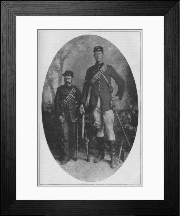Framed Print : The Smallest Man and the Biggest Man in the Boer Army, 1902