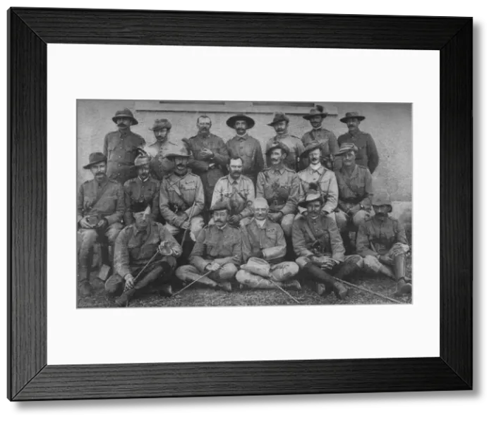 Framed Print : Officers of the Mafeking Relief Force, 1900, (1902). Artist: D Taylor & Co Framed Print : Officers of the Mafeking Relief Force, 1900, (1902). Artist: D Taylor & Co