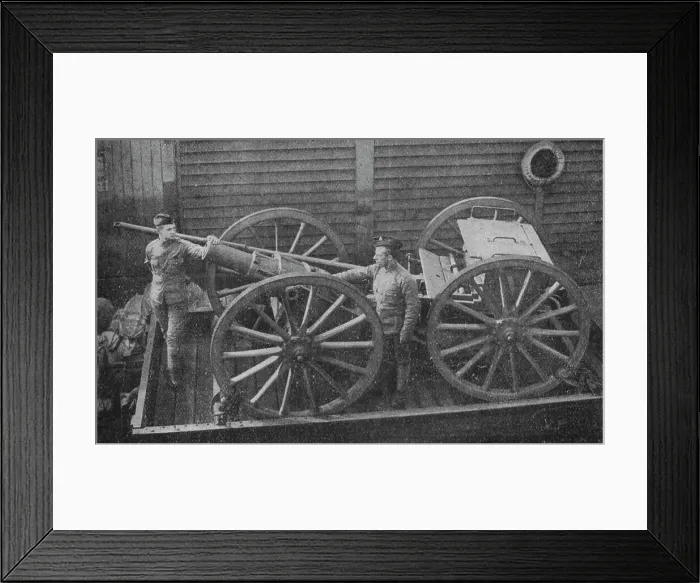 Framed Print : Howitzer on a Railway Truck, 1902. Artist: William Gregory & Co Framed Print : Howitzer on a Railway Truck, 1902. Artist: William Gregory & Co