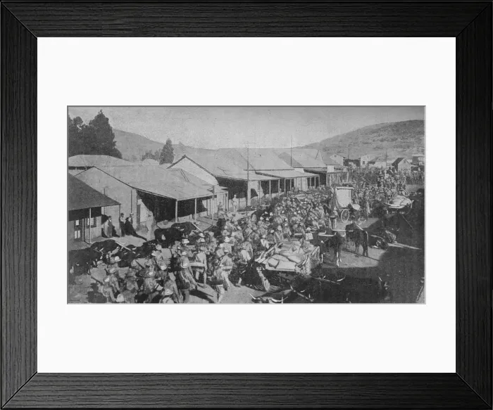 Framed Print : The British Army Marching Through the Streets of Pretoria, 1902 Framed Print : The British Army Marching Through the Streets of Pretoria, 1902
