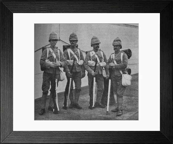 Framed Print : Infantry in War Kit, 1902. Artist: William Gregory & Co Framed Print : Infantry in War Kit, 1902. Artist: William Gregory & Co