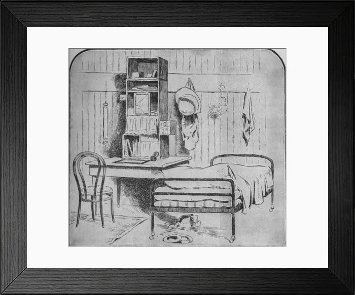 Framed Print : An Officers Room at Pretoria, 1902 Framed Print : An Officers Room at Pretoria, 1902