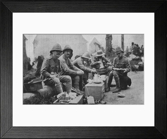 Framed Print : On the March to Kumassi: A Halt for Dinner, 1902 Framed Print : On the March to Kumassi: A Halt for Dinner, 1902