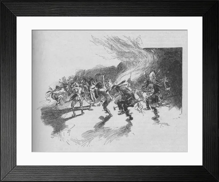 Framed Print : The Warriors Danced the War-Dance, 1902 Framed Print : The Warriors Danced the War-Dance, 1902