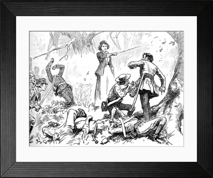 Framed Print : Among The Insurgents Was A Young Lady, 1902 Framed Print : Among The Insurgents Was A Young Lady, 1902