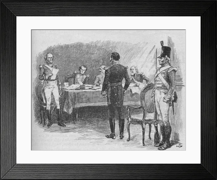 Framed Print : General Whitelocke Was Tried By Court-Martial, 1902. Artist: Gordon Frederick Browne Framed Print : General Whitelocke Was Tried By Court-Martial, 1902. Artist: Gordon Frederick Browne