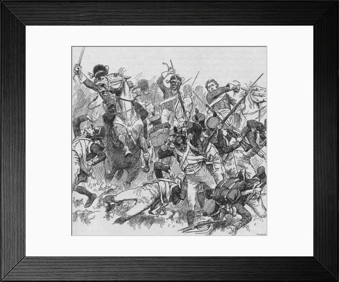 Framed Print : The Dragoons Rode Onwards, Smiting With Their Long, Glittering Swords, 1902 Framed Print : The Dragoons Rode Onwards, Smiting With Their Long, Glittering Swords, 1902