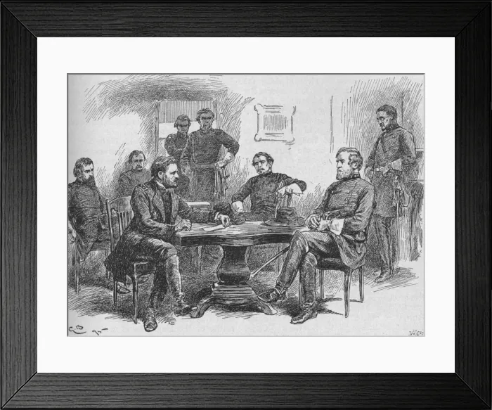 Framed Print : General Grant Reading The Terms of Surrender, 1895, (1902). Artist: Gordon Frederick Browne Framed Print : General Grant Reading The Terms of Surrender, 1895, (1902). Artist: Gordon Frederick Browne