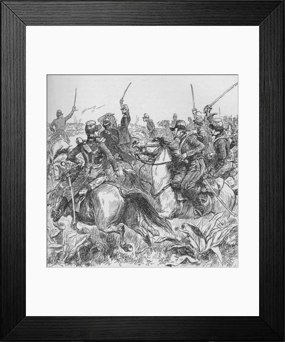 Framed Print : Captured By A Bold Stroke Abd-El-Kadrs Smalah, 1902. Artist: Gordon Frederick Browne Framed Print : Captured By A Bold Stroke Abd-El-Kadrs Smalah, 1902. Artist: Gordon Frederick Browne