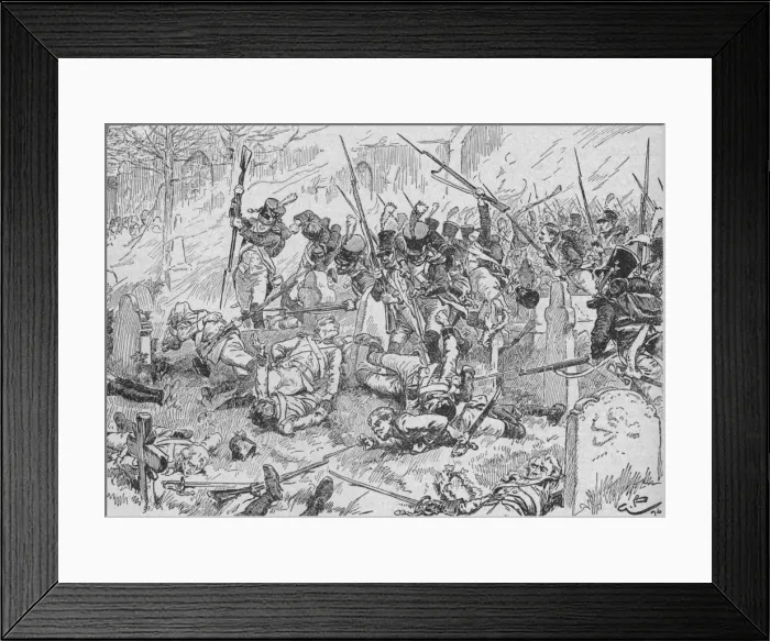Framed Print : The Young Guard in the Churchyard of Essling, 1896, (1902). Artist: Gordon Frederick Browne Framed Print : The Young Guard in the Churchyard of Essling, 1896, (1902). Artist: Gordon Frederick Browne
