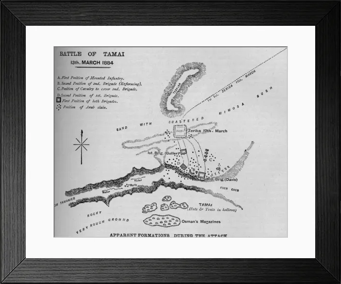 Framed Print : Battle of Tamai: Plan, 1902 Framed Print : Battle of Tamai: Plan, 1902