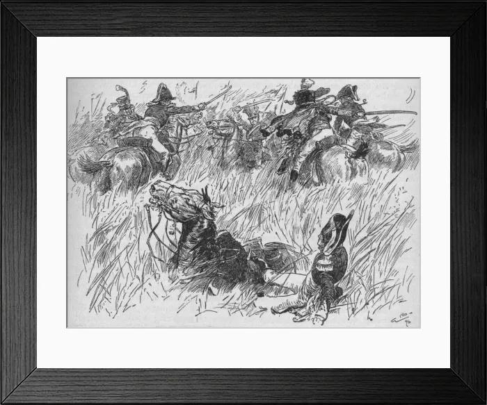 Framed Print : The Generals Horse Fell Into A Ditch, 1896, (1902). Artist: Gordon Frederick Browne Framed Print : The Generals Horse Fell Into A Ditch, 1896, (1902). Artist: Gordon Frederick Browne