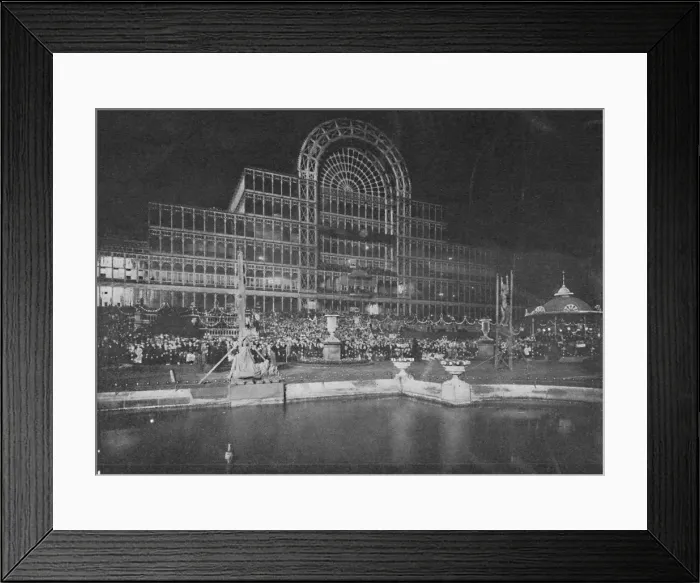 Framed Print : The Crystal Palace illuminated by Brock, 1900 Framed Print : The Crystal Palace illuminated by Brock, 1900