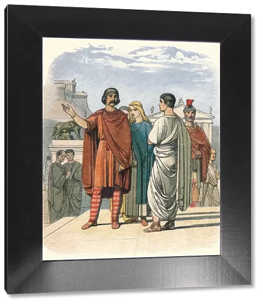 Caractacus at Rome. A. D. 52, 1864. Artist: James William Edmund Doyle